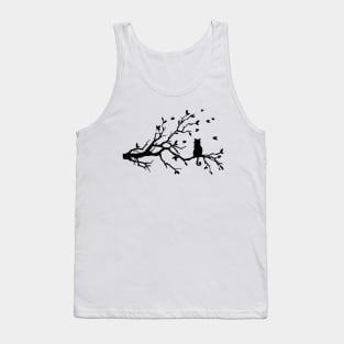 Cat sitting on tree Tank Top